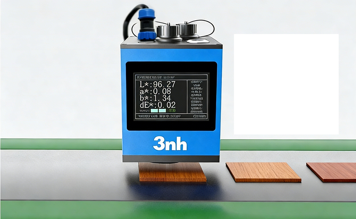 wood panel production line non-contact color measurement
