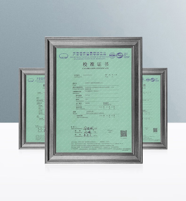 TS7020 Measurement Verification Report CALIBRATION CERTIFICATE