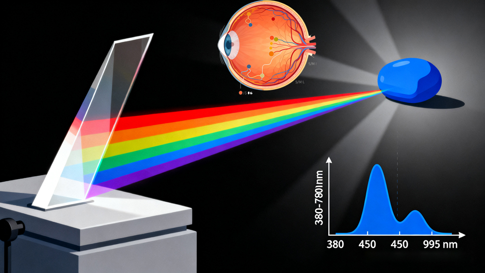 Light and spectrum color human see