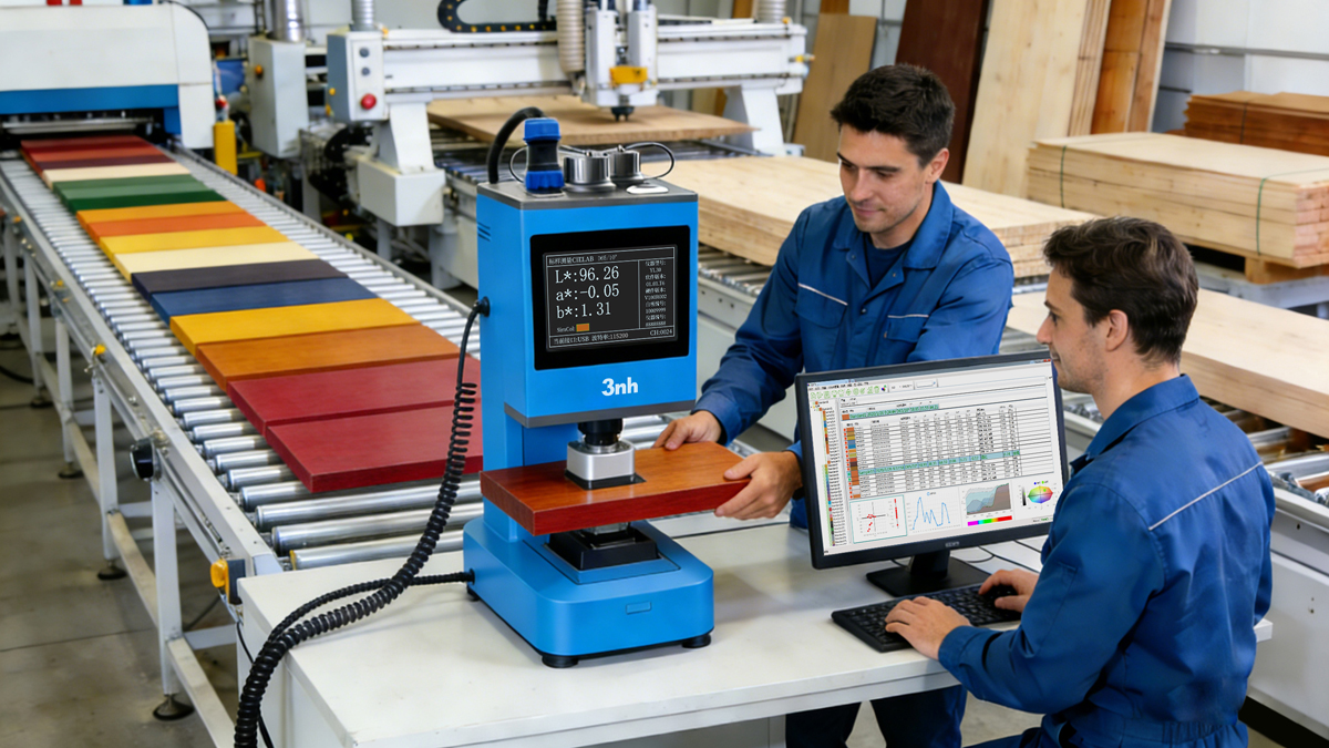 wood production line color quality control