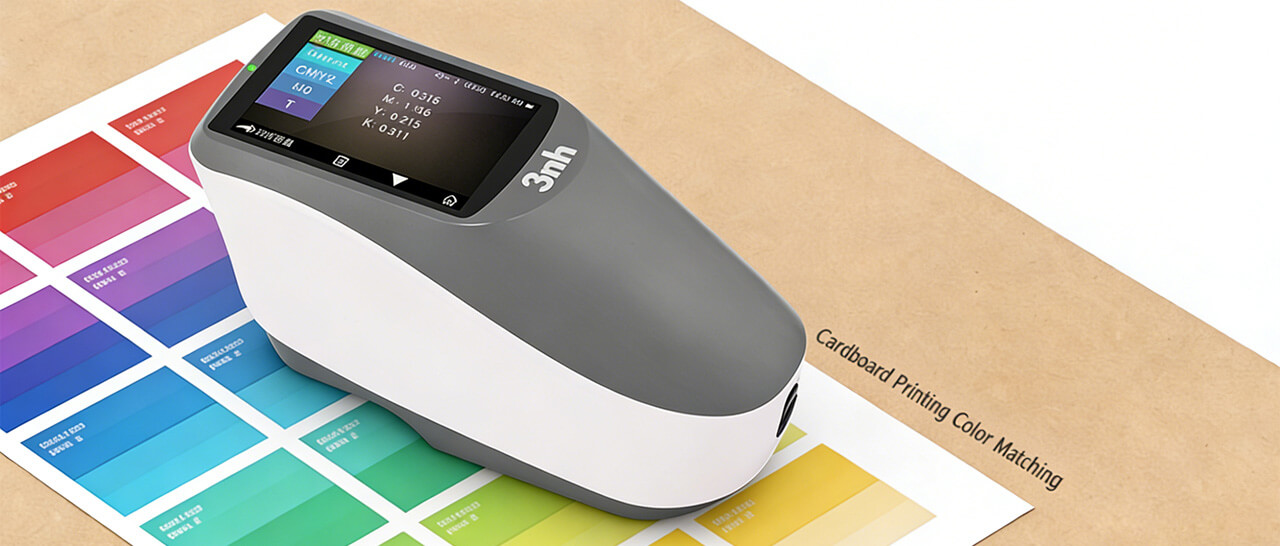 Spectro densitometer for matching the colour on Cardboard printing