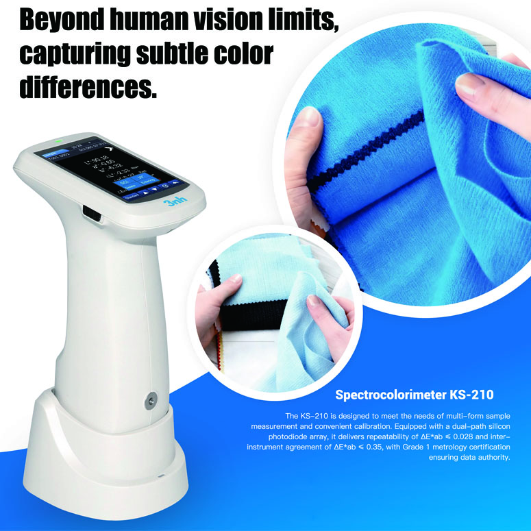 ks-210 Colorimeters used in textiles for color measurement 